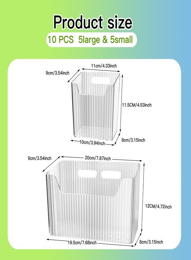 Dhnvcud 10 Pcs Storage Organizer Bins Wall Mounted Organizer Basket,Wall Organization Container Hanging Basket Bins,for Organizing Cosmetics, Toiletries and Kitchen Supplies - Image 2